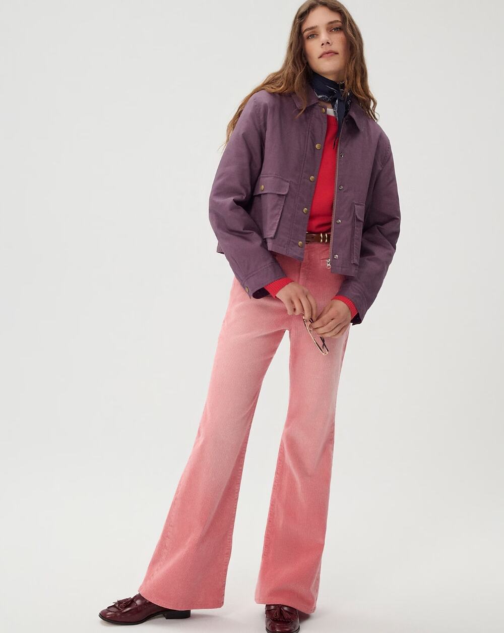 J. CREW Vintage Flare Pant in Corudory Pink Sz 30 $148 {T53}